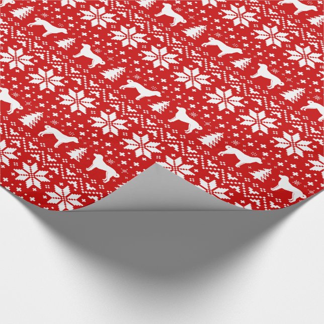 Papel De Regalo Navidades de Siluetas de Perro Pastor Anatolia (Esquina)