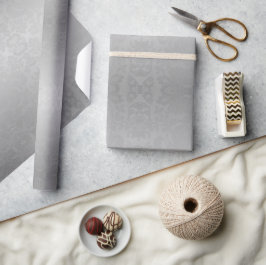Papel De Regalo Navidades de Silver Ombre Damask