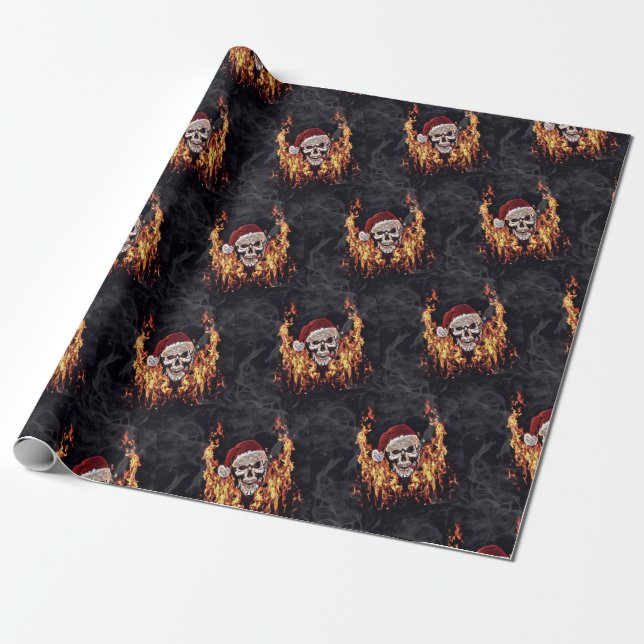 Papel De Regalo Navidades de Skull (Desenrollado)