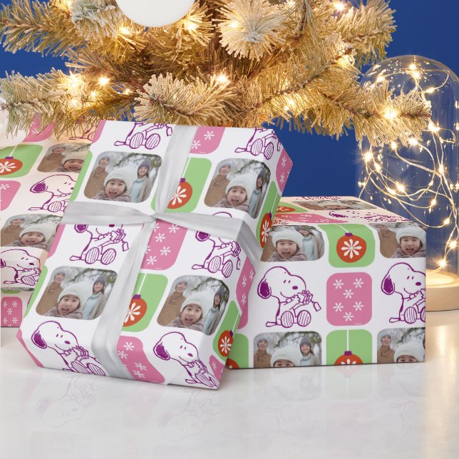 Papel De Regalo Navidades de Snoopy Pastel | Foto familiar (Vacaciones)