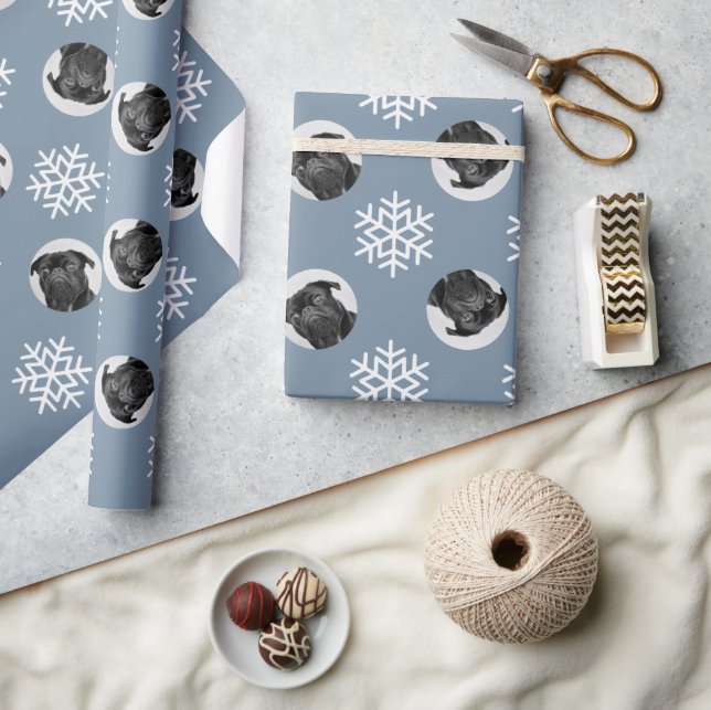 Papel De Regalo Navidades de Snowflake, Personalizado de fotografí (Artesanía)