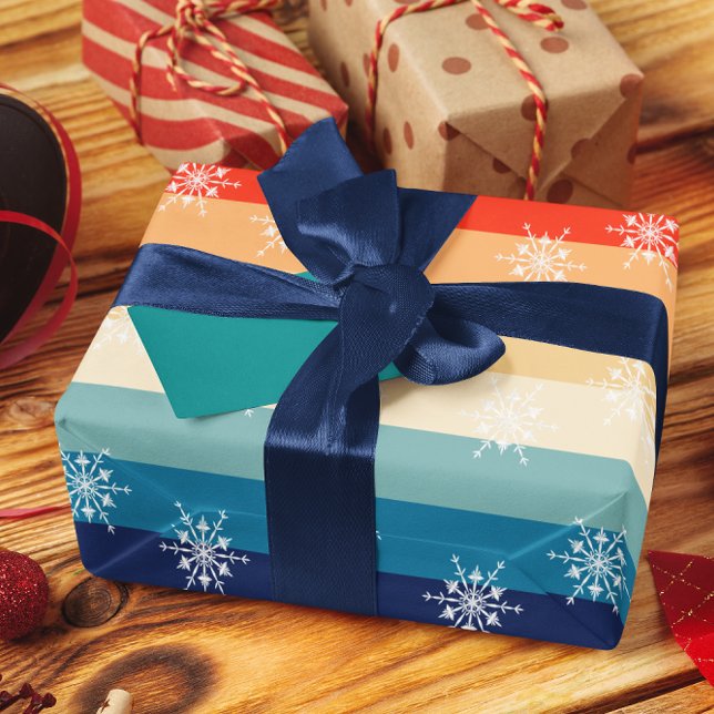 Papel De Regalo Navidades de Snowflake Retro 70 (Subido por el creador)