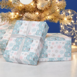 Papel De Regalo Navidades de Snowflake y Snowman Cute