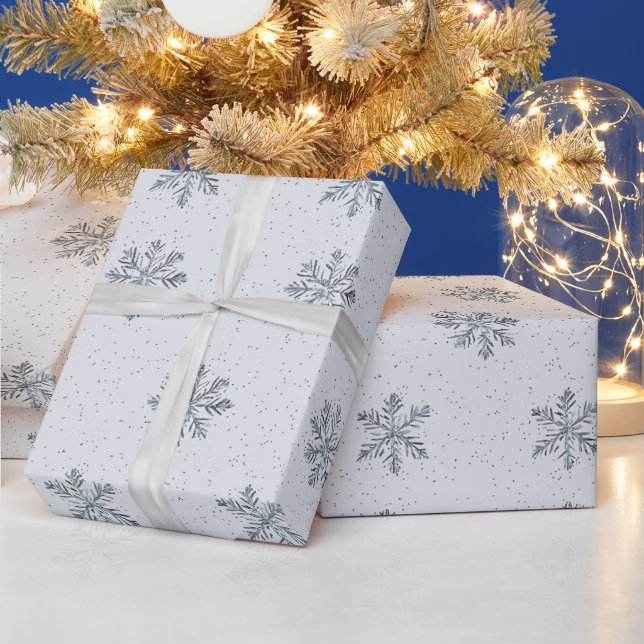 Papel De Regalo Navidades de Snowflakes (Vacaciones)