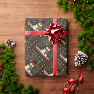 Papel De Regalo Navidades de Snowman amabilidad alegría inespiritu