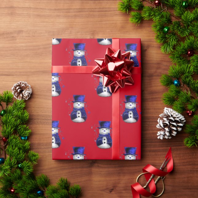 Papel De Regalo Navidades de Snowman Azul (Subido por el creador)