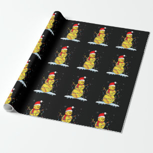 Papel De Regalo Navidades de Softball Snowman Santa Xmas enciende 