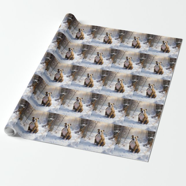 Papel De Regalo Navidades de Staffordshire de Estados Unidos Dejan (Desenrollado)