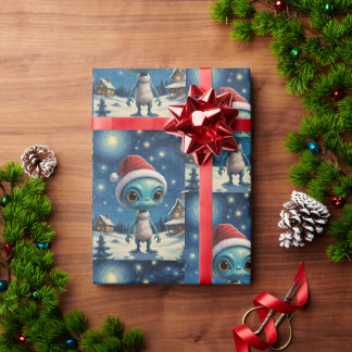 Papel De Regalo Navidades de Starry Night Alien Cute