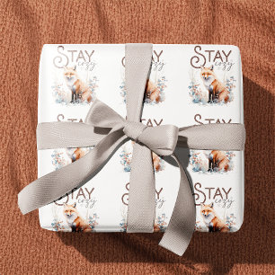 Papel De Regalo Navidades de Stay Cosy Woodland Fox