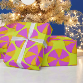 Papel De Regalo Navidades de Swirl coloridos Naranjas de Fuchsia P