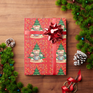 Papel De Regalo Navidades de tenis con temática de fondo verde