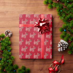 Papel De Regalo Navidades de territorios escoceses rojaron silueta