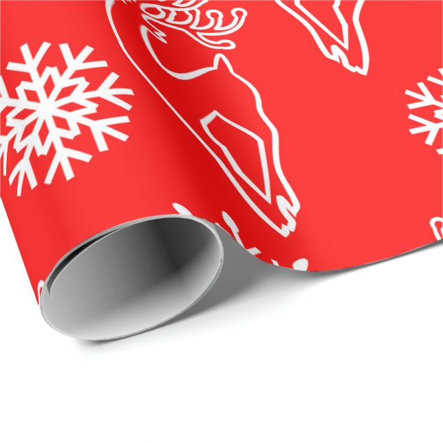 Papel De Regalo Navidades de tintes rojos (Esquina del rollo)