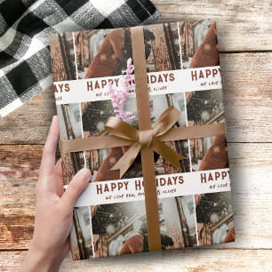 Papel De Regalo Navidades de tipografía moderna personalizado