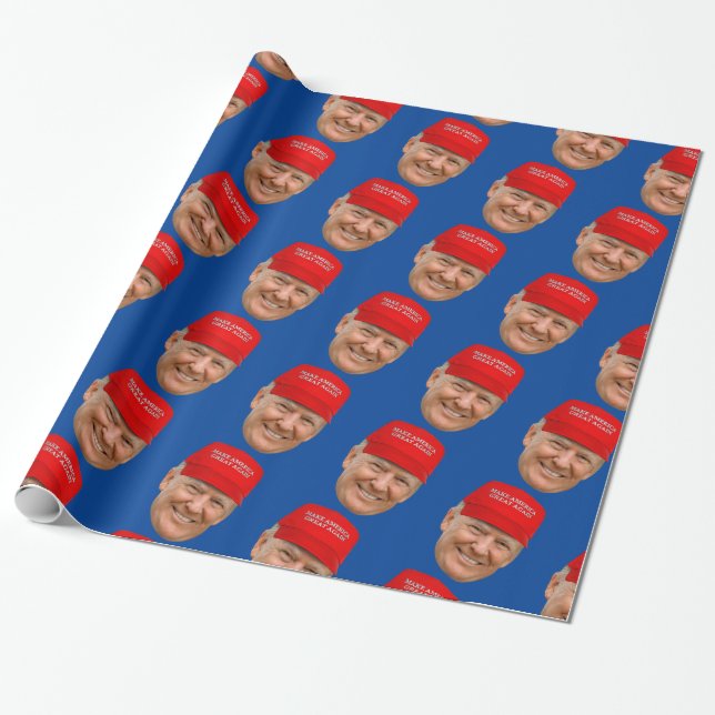 Papel De Regalo NAVIDADES de TRUMP MAGA (Desenrollado)