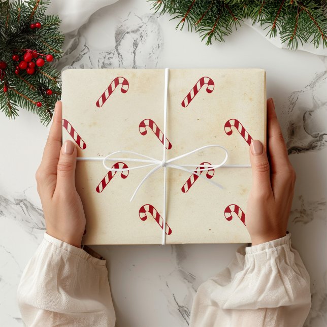 Papel De Regalo Navidades de una granja moderna Candy Cane (Subido por el creador)