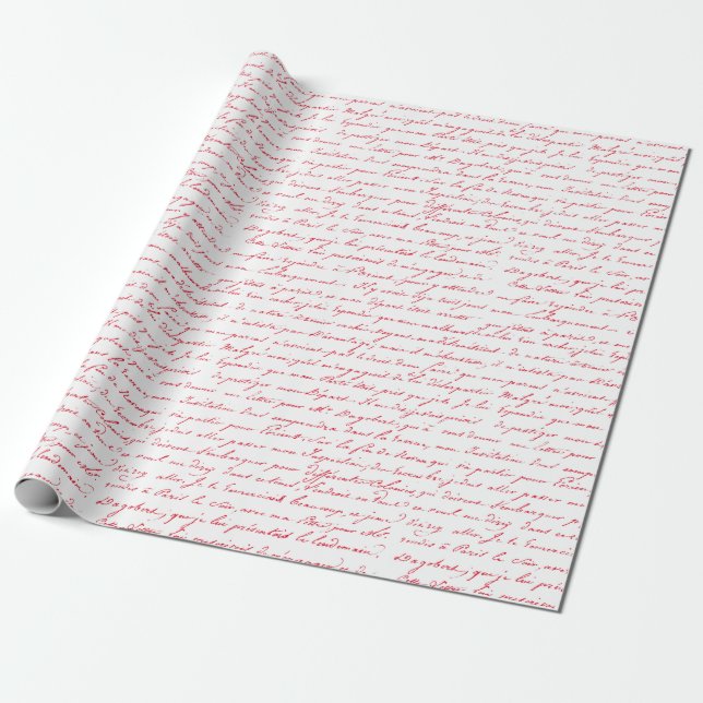Papel De Regalo Navidades de vacaciones con escritura francesa rom (Desenrollado)