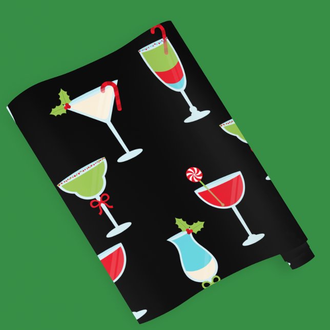 Papel De Regalo Navidades de vacaciones del Fiesta de cócteles Bla (Subido por el creador)