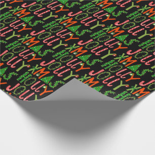 Papel De Regalo Navidades de vacaciones dulces de HOLLY JOLLY XMAS