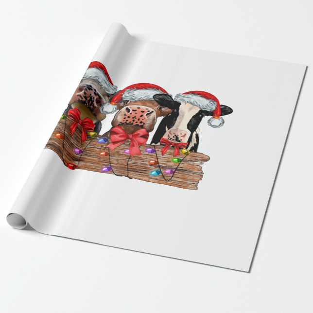 Papel De Regalo Navidades de vacas (Desenrollado)