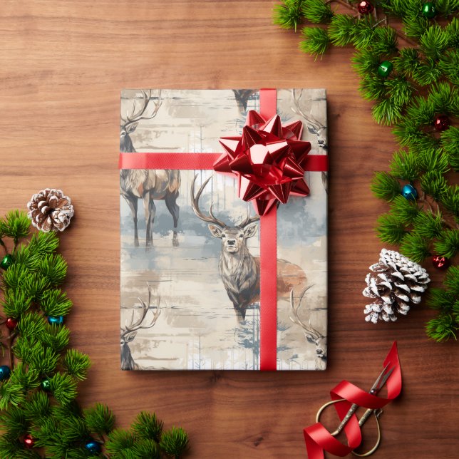 Papel De Regalo Navidades de venado ruso (Regalo de vacaciones)