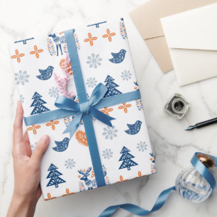 Papel De Regalo Navidades de venados escandinavos