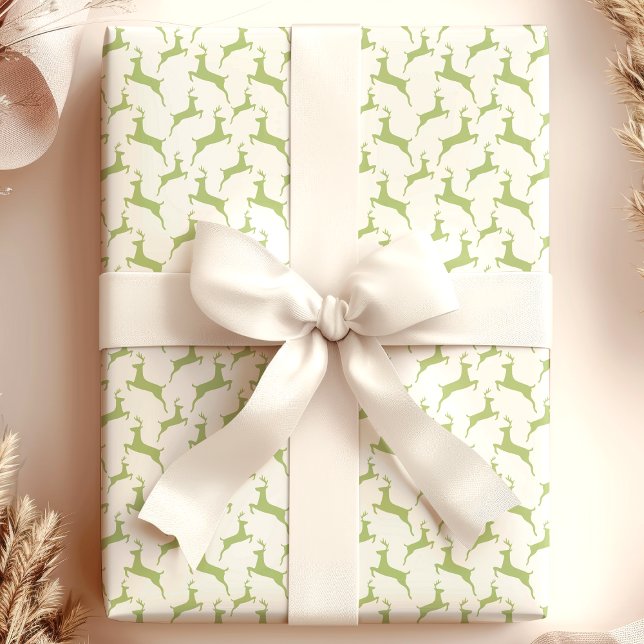 Papel De Regalo Navidades de venados verdes (Subido por el creador)