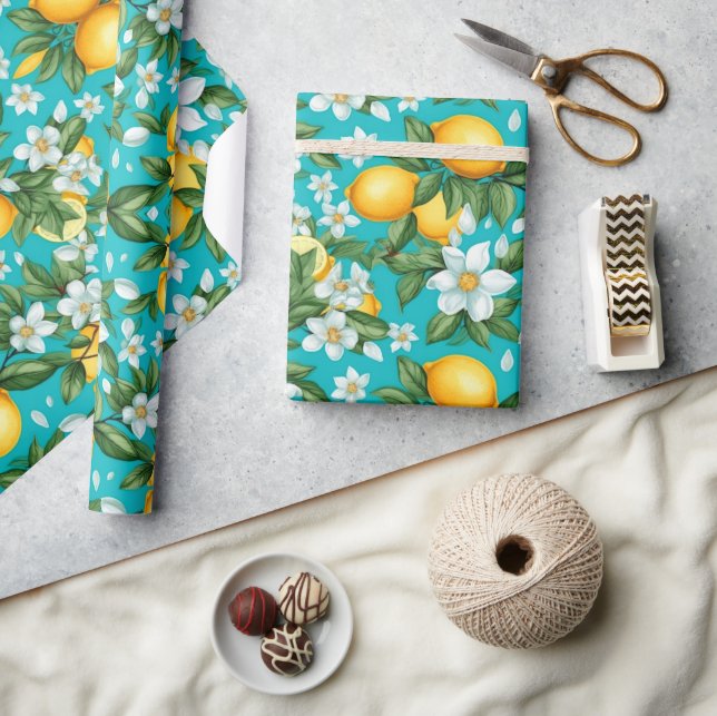 Papel De Regalo Navidades de Vibrant Retro Citrus Medley (Artesanía)