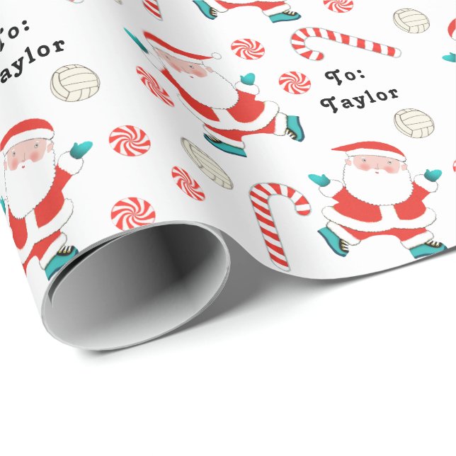 Papel De Regalo Navidades de voleibol creativos (Esquina del rollo)