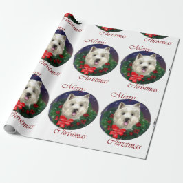 Papel De Regalo Navidades de West Highland White Terrier
