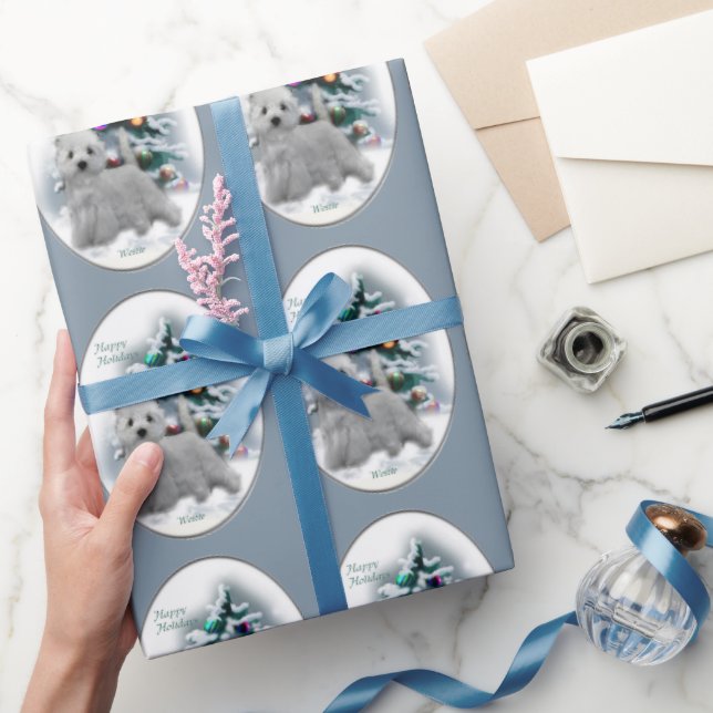 Papel De Regalo Navidades de West Highland White Terrier (Regalar)