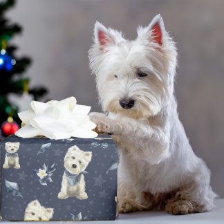 Papel De Regalo Navidades de White Westie