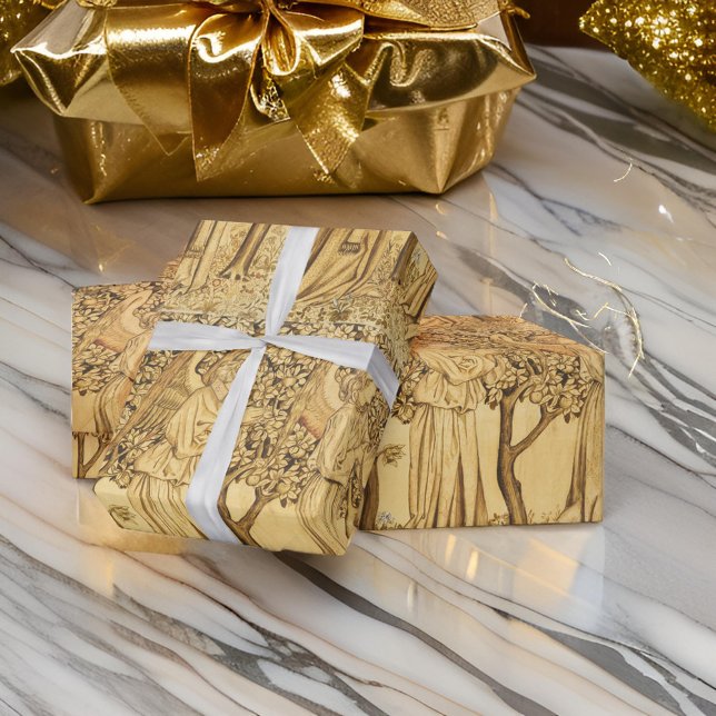 Papel De Regalo Navidades de William * Morris Gold Angels (Subido por el creador)