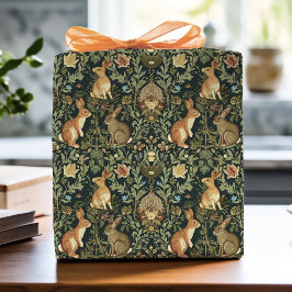 Papel De Regalo Navidades de William Morris Woodland Floral Rabbit