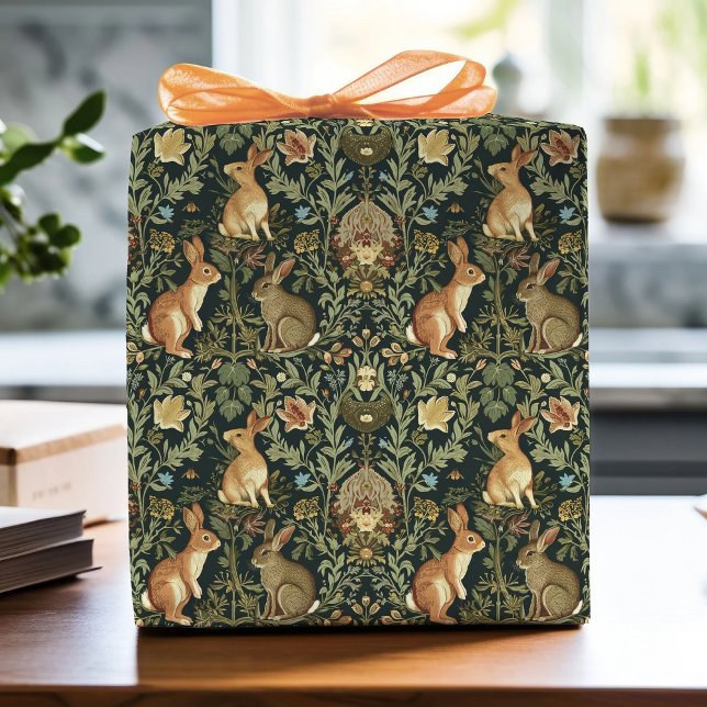 Papel De Regalo Navidades de William Morris Woodland Floral Rabbit (Subido por el creador)