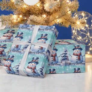 Papel De Regalo Navidades de Winter Forest Snowman   Acondicionami