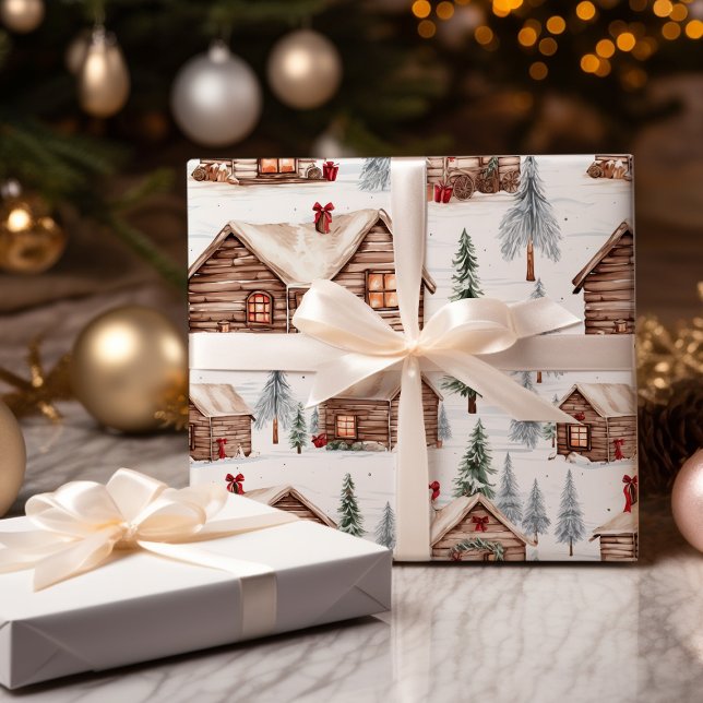 Papel De Regalo Navidades de Winter Wood Cabin (Subido por el creador)
