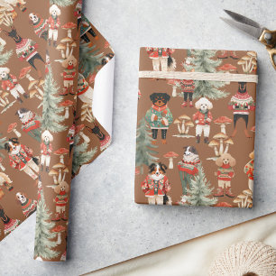 Papel De Regalo Navidades de Woodland Terracotta Dog