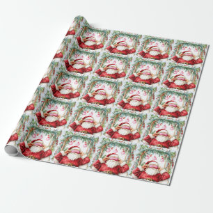 Papel De Regalo Navidades de yoga instructor de Santa Claus