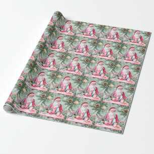 Papel De Regalo Navidades de yoga instructor de Santa Claus