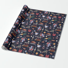 Papel De Regalo Navidades de Yule de brujería oscura envolviendo p