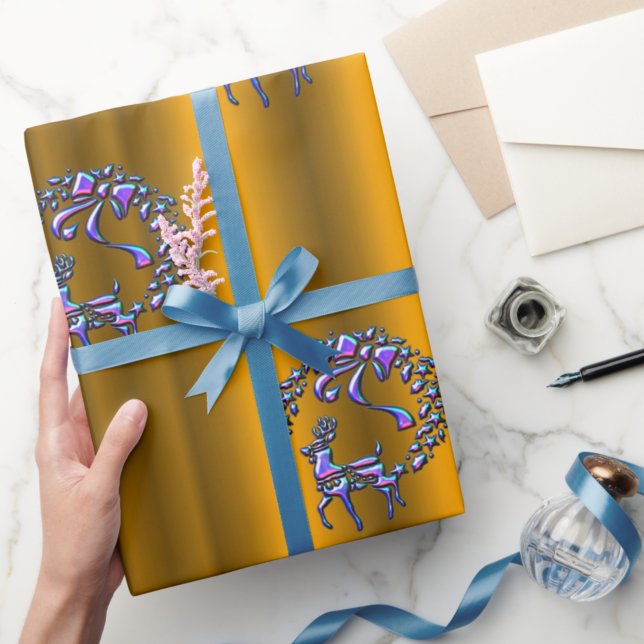 Papel De Regalo Navidades decorativos de renos rosados (Subido por el creador)