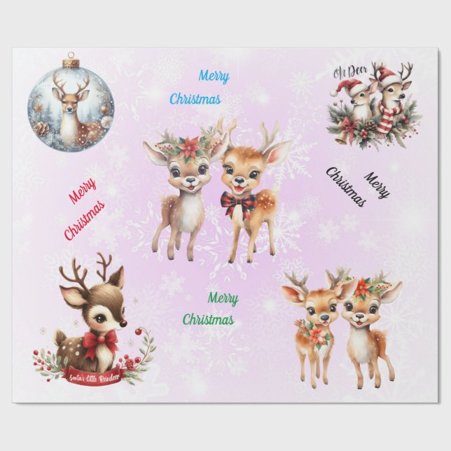 Papel De Regalo Navidades Deers (Superficie plana)