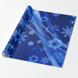 Papel De Regalo Navidades del Blue Winter Snowflakes