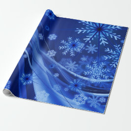 Papel De Regalo Navidades del Blue Winter Snowflakes