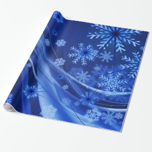 Papel De Regalo Navidades del Blue Winter Snowflakes