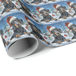Papel De Regalo Navidades del Bluetick Coonhound Dog Winter Wonder
