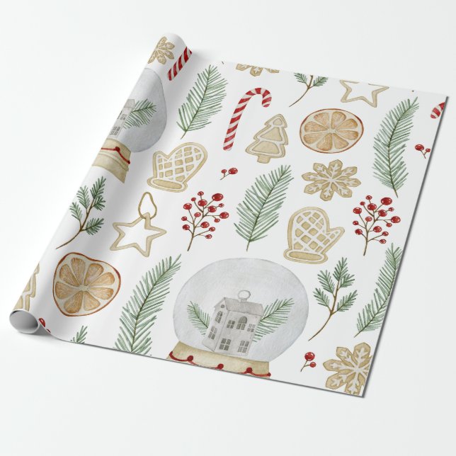 Papel De Regalo Navidades del Boho festivo (Desenrollado)