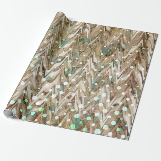 Papel De Regalo Navidades del Boho festivo neutro (Desenrollado)